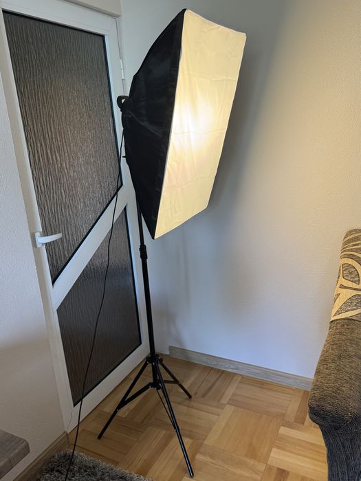 Set 2 Lumini lampa led, softbox studio foto, fancier led, lumina calda rece si reglaj intensitate