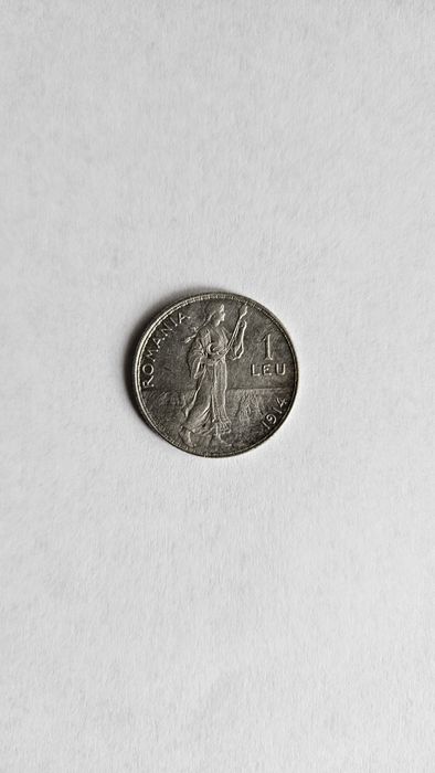Moneda Argint 1 Leu România 1914