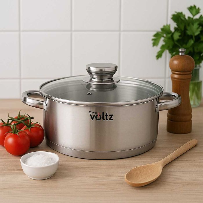 Тенджера Voltz Плитка, Индукция. Неръждаема стомана