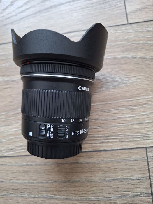 Obiectiv Canon 10-18mm ll + parasolar si filtru UV