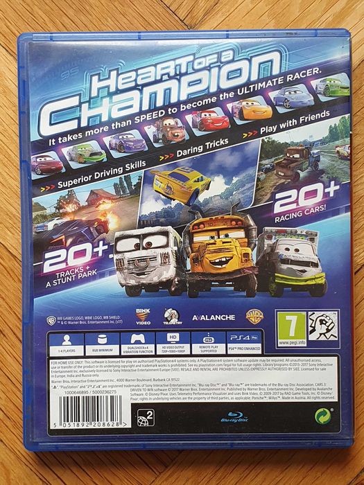 Перфектен диск с Cars 3 Driven to Win PS4 Playstation 4 Плейстейшън