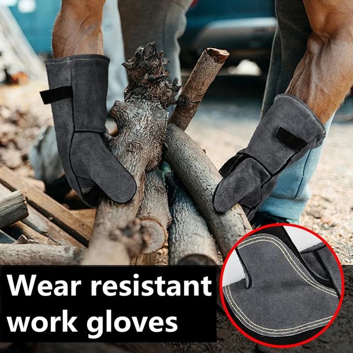 RÖSLE грил ръкавици, 2 части, кожа, сертифицирани, универсален размер