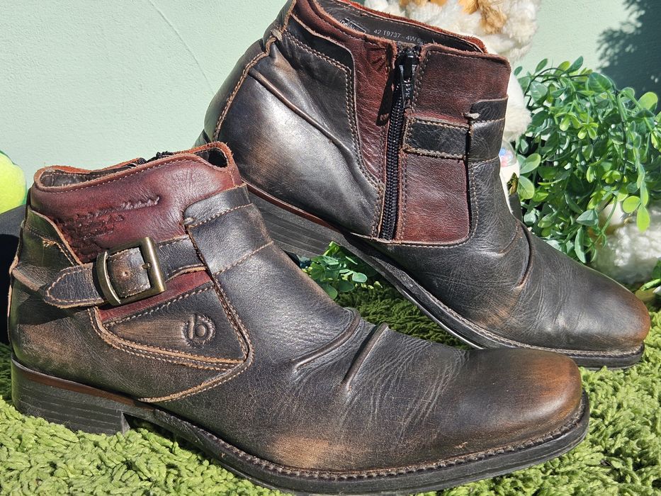 Bugatti мъжки боти от кожа N42