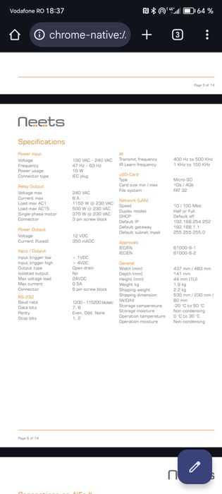 Controller Audio/Video Neets