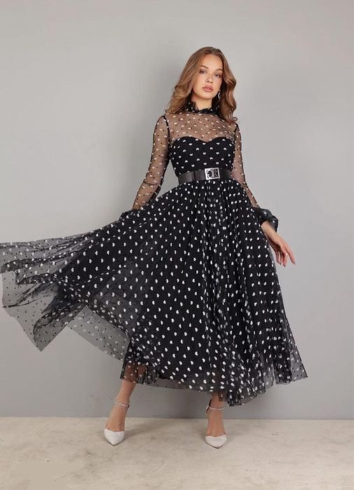 Rochie midi cu inimioare