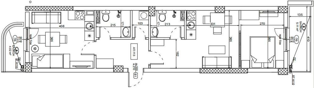 Продава се Тристаен апартамент в София, Студентски град - 102 кв.м за 2304 €/кв.м - Снимка #9
