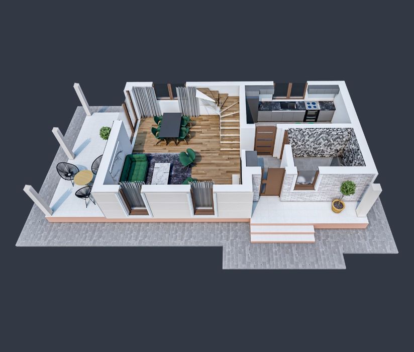 Casă  single - stil mediteranean