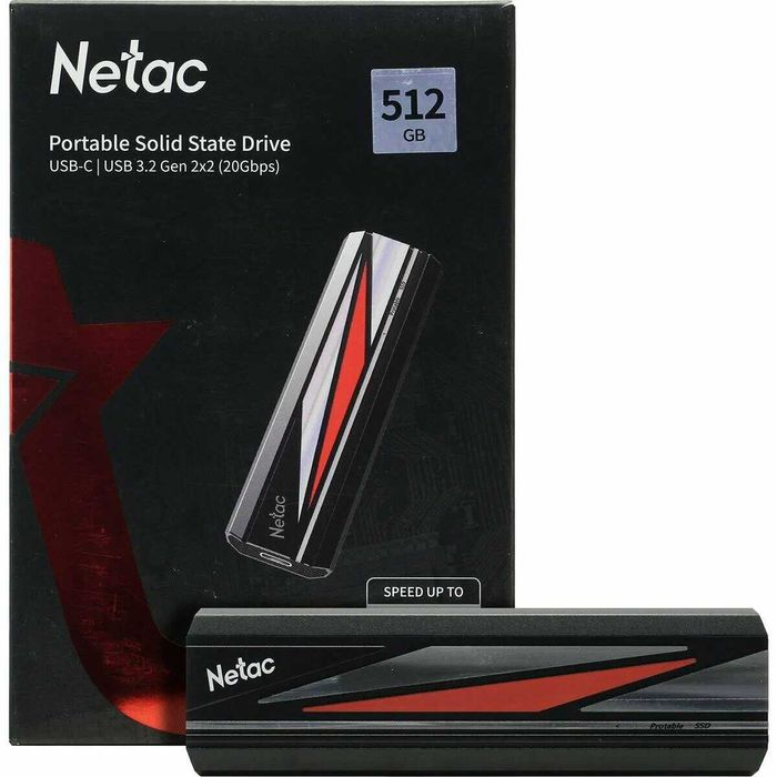 Внешний SSD Netac 512 ГБ, USB 3.2, портативный, External Hard