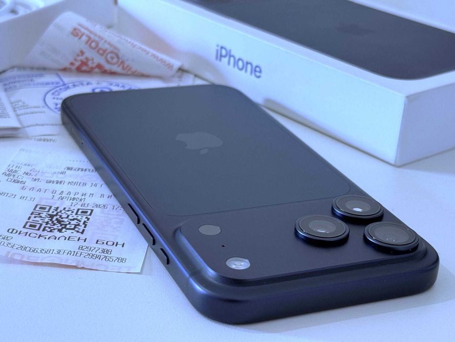 Бартер! 18м.Гаранция! Като НОВ! iPhone 17 Pro Max Deep Blue (Син) 100% Батерия.