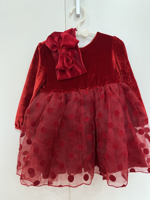 Детска официална рокля в червено