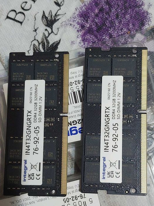 64GB 3200Mhz CL22 - RAM памет SO-DIMM (за лаптоп) - НОВИ !
