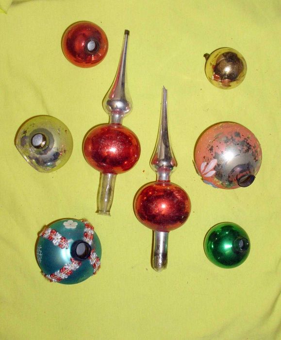 ёлочные игрушки СССР (90 штук стекло)