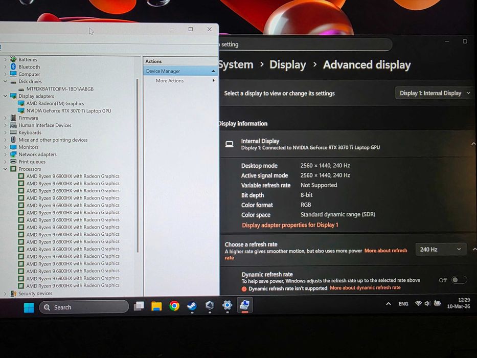 ASUS ROG Strix G17, ecran 17 inch 2K 240Hz Ryzen 9 6900HX RTX 3070 TI 16GB DDR5 M.2 1TB
