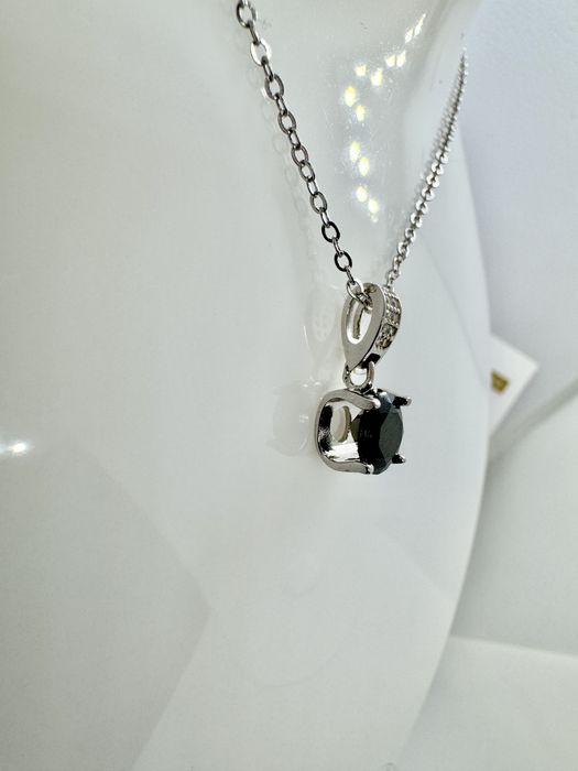 Сребърно колие с мойсанит (Диамант) 1 карат