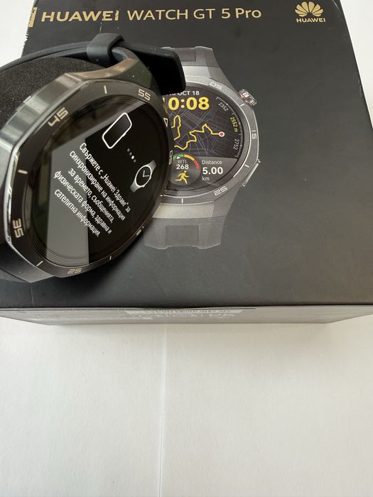 Huawei watch gt5 pro 46mm black!Перфектен