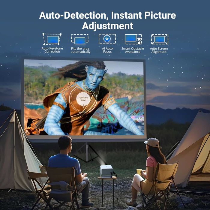 Xgody 4К интелигентен проектор, Регулируеми нива на яркост, Netflix