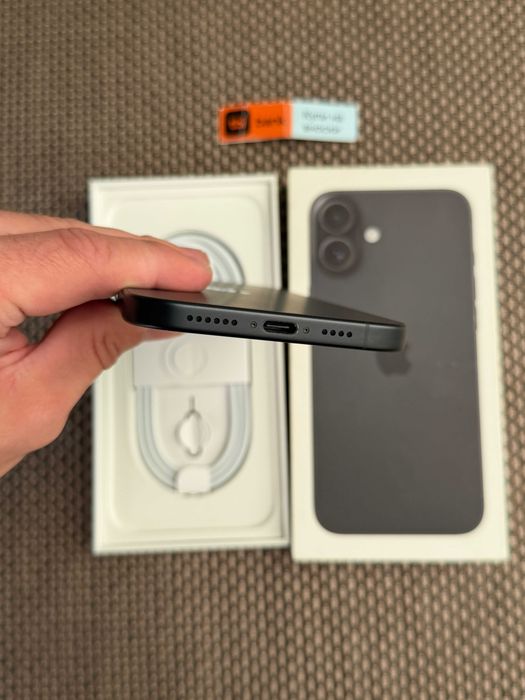 КАТО НОВ! iPhone 16 Plus Лизинг от 21€/мес  BLACK / 128GBГаранция! черен
