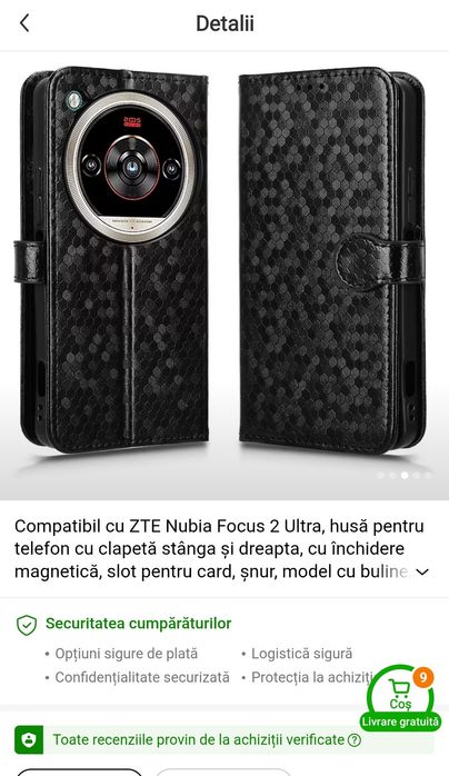 Telefon mobil ZTE nubia Focus 2 Ultra, Dual SIM, 8GB, 512GB, 5G, Verde