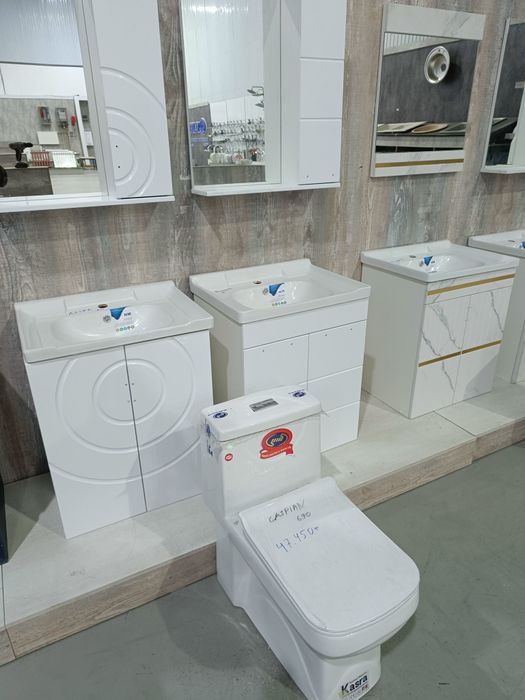 Тумба унитаз зеркало комплект