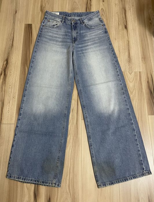 Дамски дънки от pull&bear wide leg mid rise