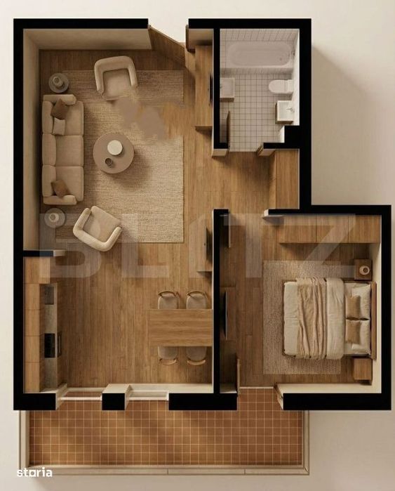 Apartament 2 camere, 49.60 mp, zona Burdujeni — fotografia 1