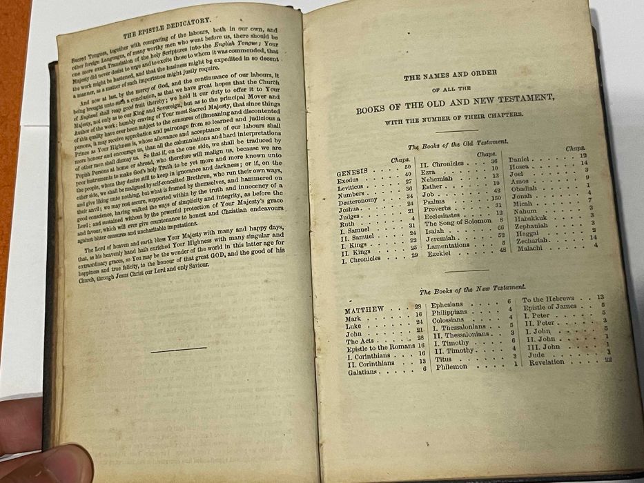 Biblia / Biblie buzunar , 1860 , engleza, coperta piele, 15x10 cm