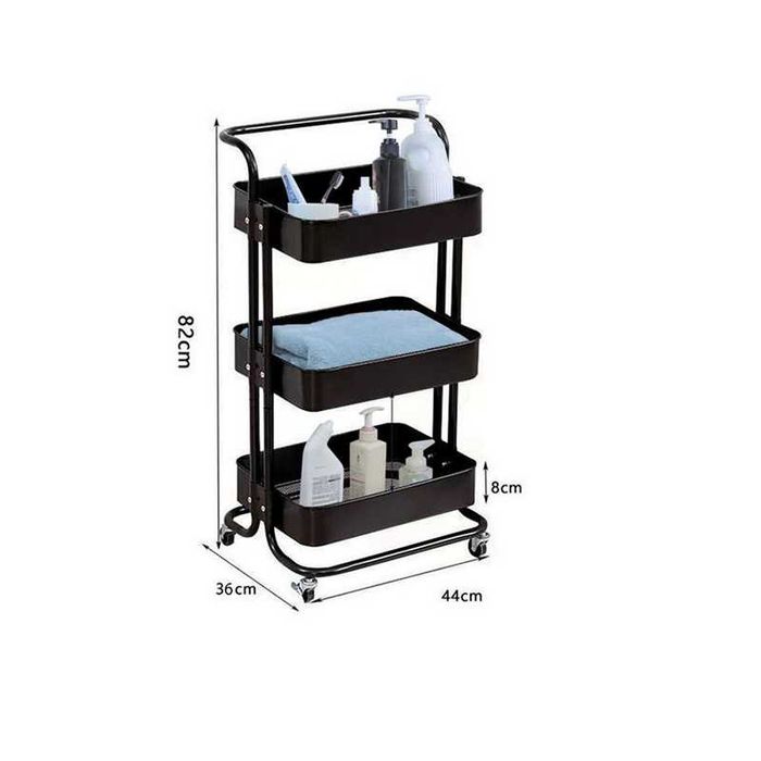 Количка Mercado Trade, За кухня, С колелца, Универсална, 3 рафта