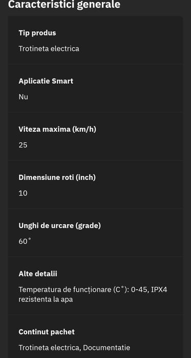 Trotinetă electrica Myria My7061 negru