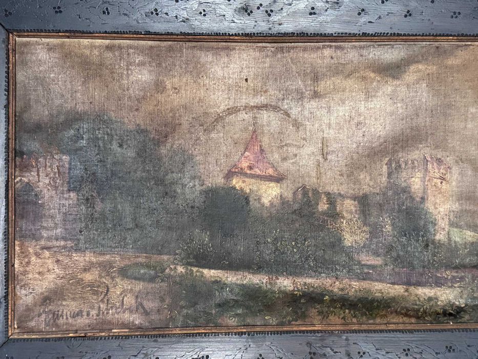 Splendid tablou vechi, ulei pe pânză, semnat, posibil sec. XVIII