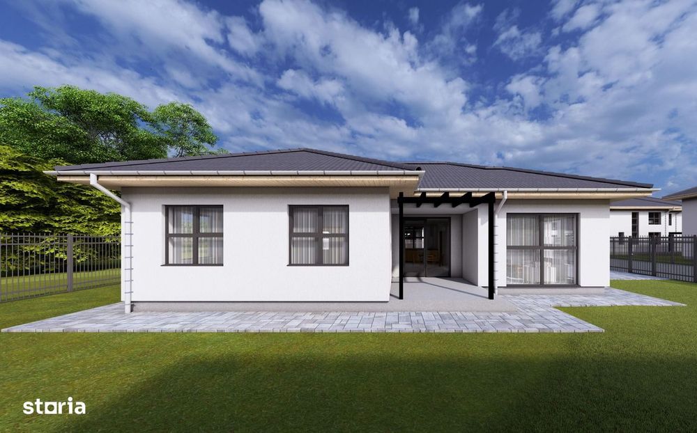 Casa la cheie 4 camere,120 mp,512 mp teren,cu gard si pavaj