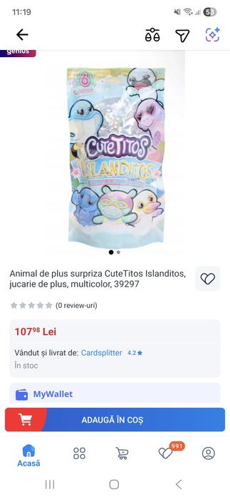 Jucărie de plus surpriza Cutetitos Islanditos