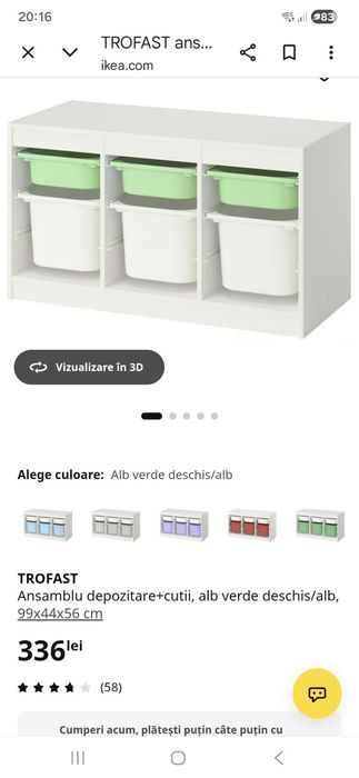 Corp servanta IKEA depozitare pt copii