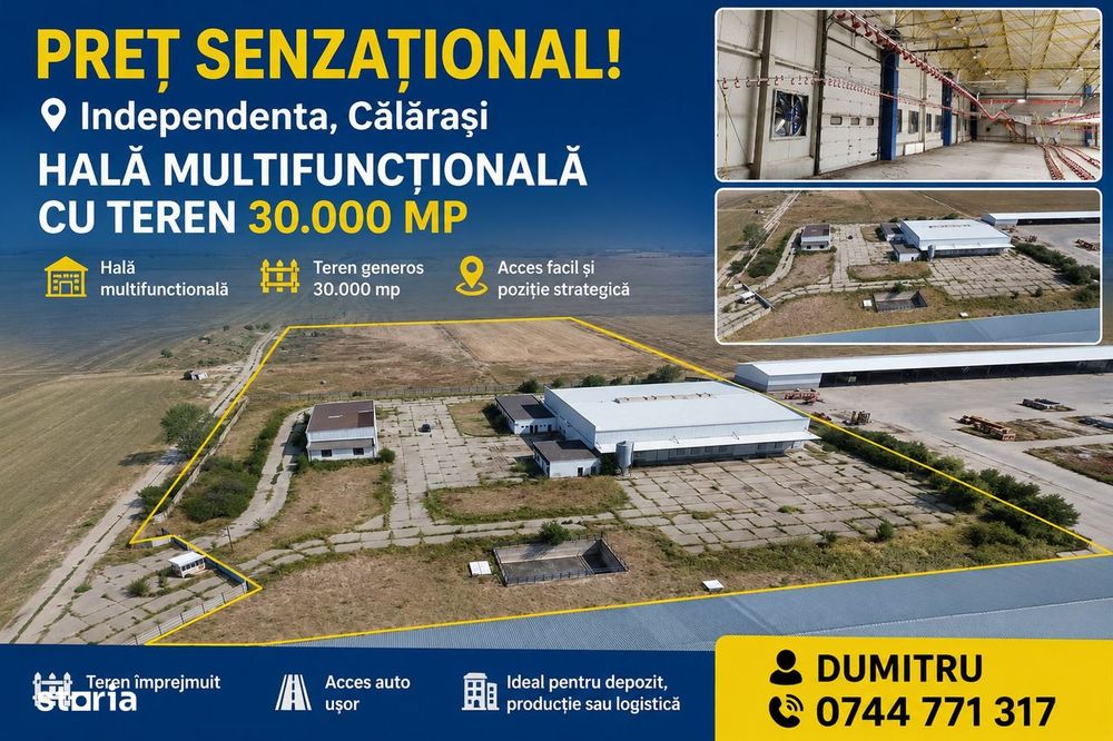 Independenta, Calarasi - Hala multifunctionala cu teren 30.000 mp