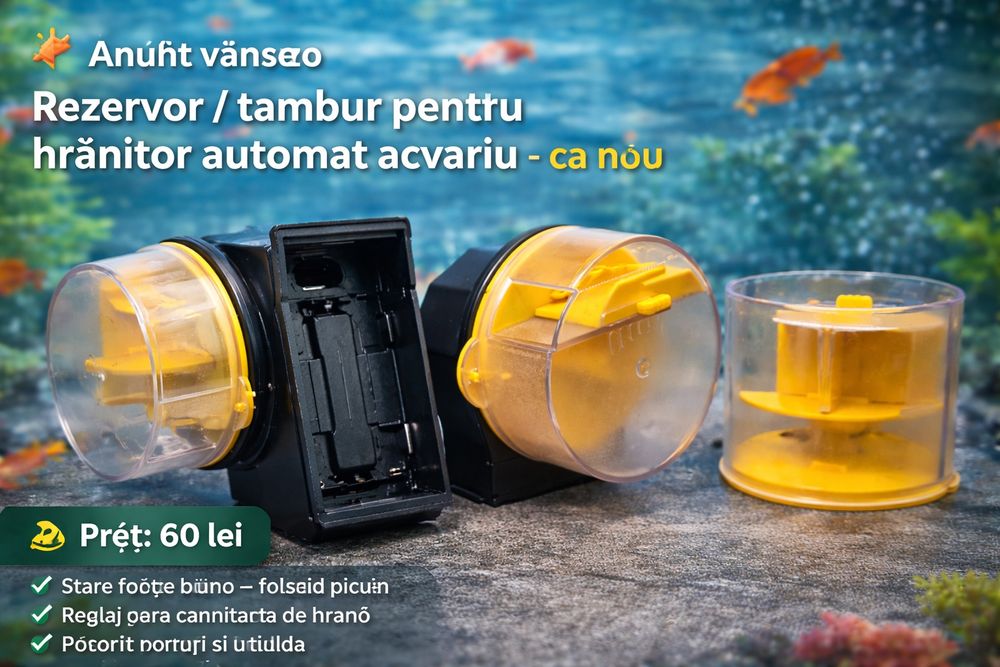 Hrănitor automat acvariu + rezervă