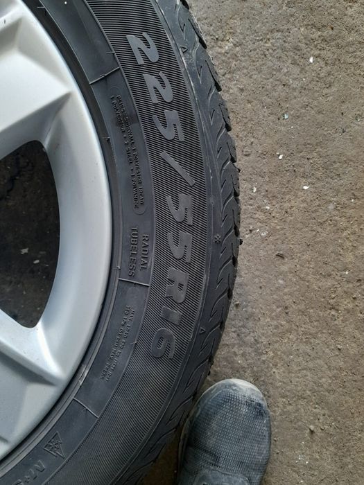 Set 4 Jante  Aliaj 5x112  Originsle Audi B8 +Anvelope 225-55-16  M+S