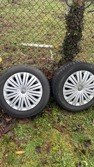 Зимни гуми + джанти + тасове VW polo