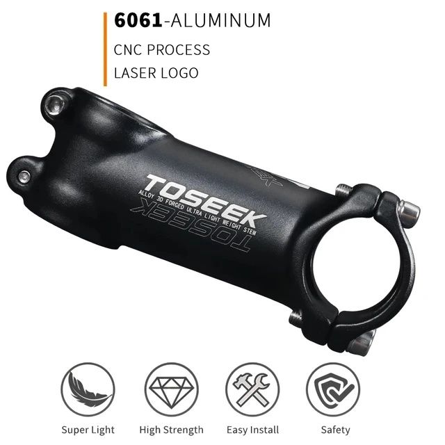 Pipa TOSEEK aluminiu bicicletă reversibilă +- 7 garde ulatrausoară mtb