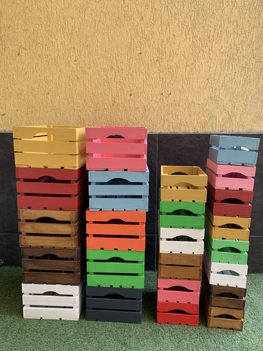 Декоративни дървени щайги