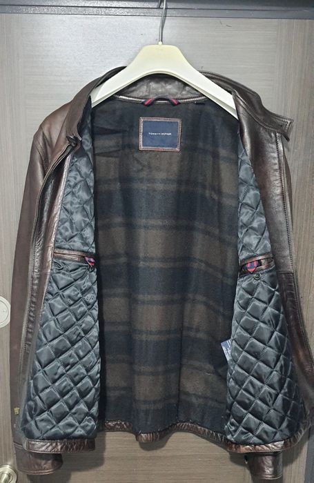Geaca piele Tommy Hilfiger