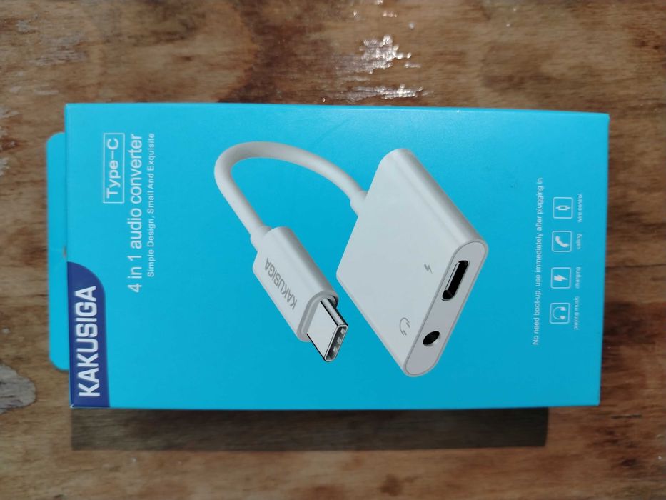 Adaptor audio pentru căști USB C - Jack - Încărcător