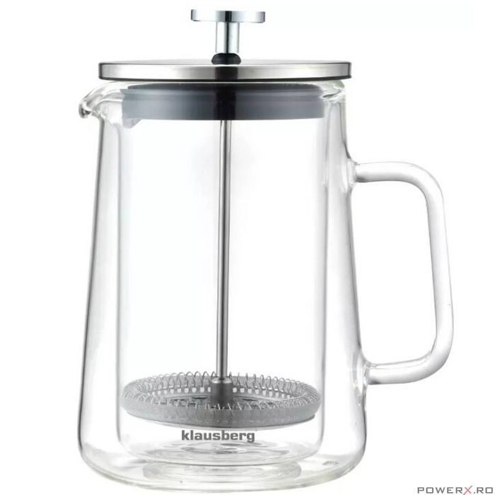 Infuzor pentru cafea, ceai, din sticla, 600 ml, Klausberg