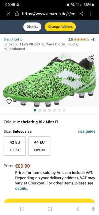 Vând ghete fotbal Lotto 43.5