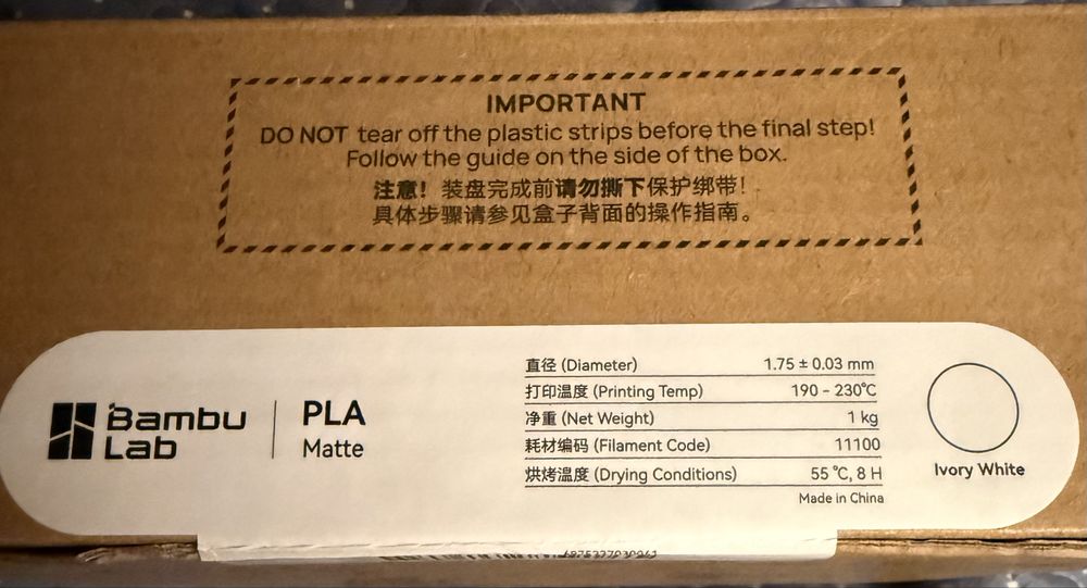 Filament Bambu Lab PLA alb