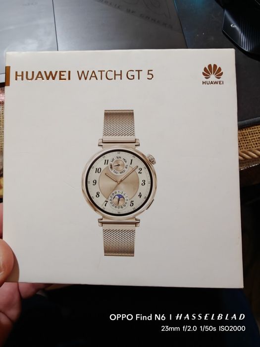 Huawei Watch 5 Gold Milanеse strap! Като нов! Гаранция!