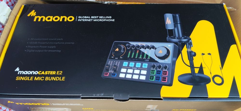 Профессиональная Аудио карта + Студийный микрофон. Maonocaster.