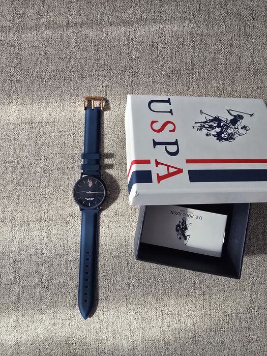 U.S. Polo Assn., Ceas quartz cu o curea din silicon, Bleumarin