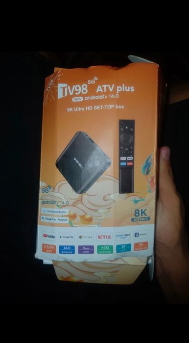 TV Box TV98 ATV Plus Android 14.0 - 8K / Wi-Fi 5G