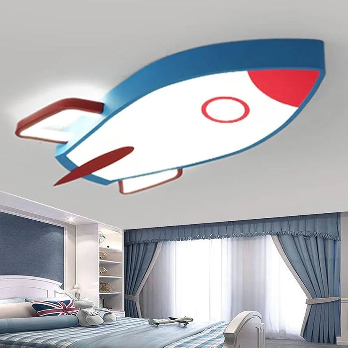 Таванна лампа William 337，Creative Rocket плафониера Ковано желязо