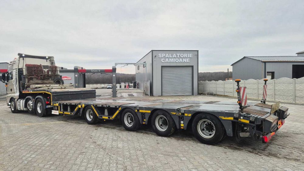2021 low loader semitrailer Kassbohrer  4 axe , extensibil 7M