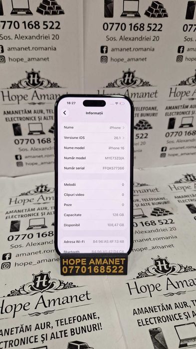 Hope Amanet P1/ iPhone 16 128 gb 92% #40194